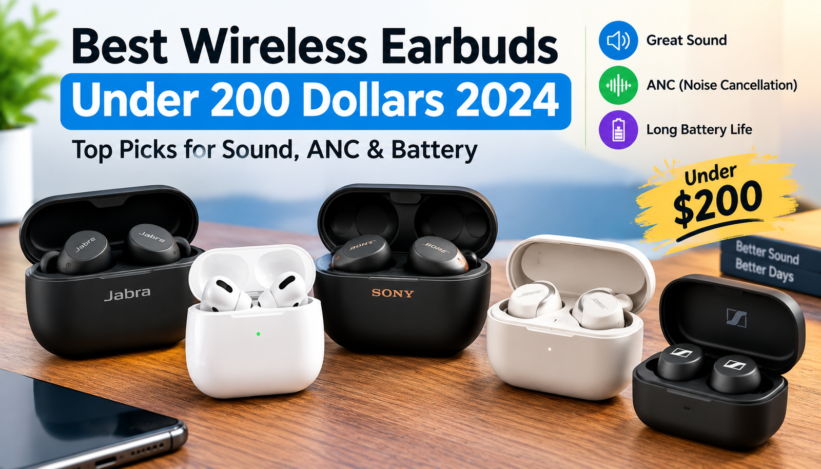 Best Wireless Earbuds Under 200 Dollars 2024